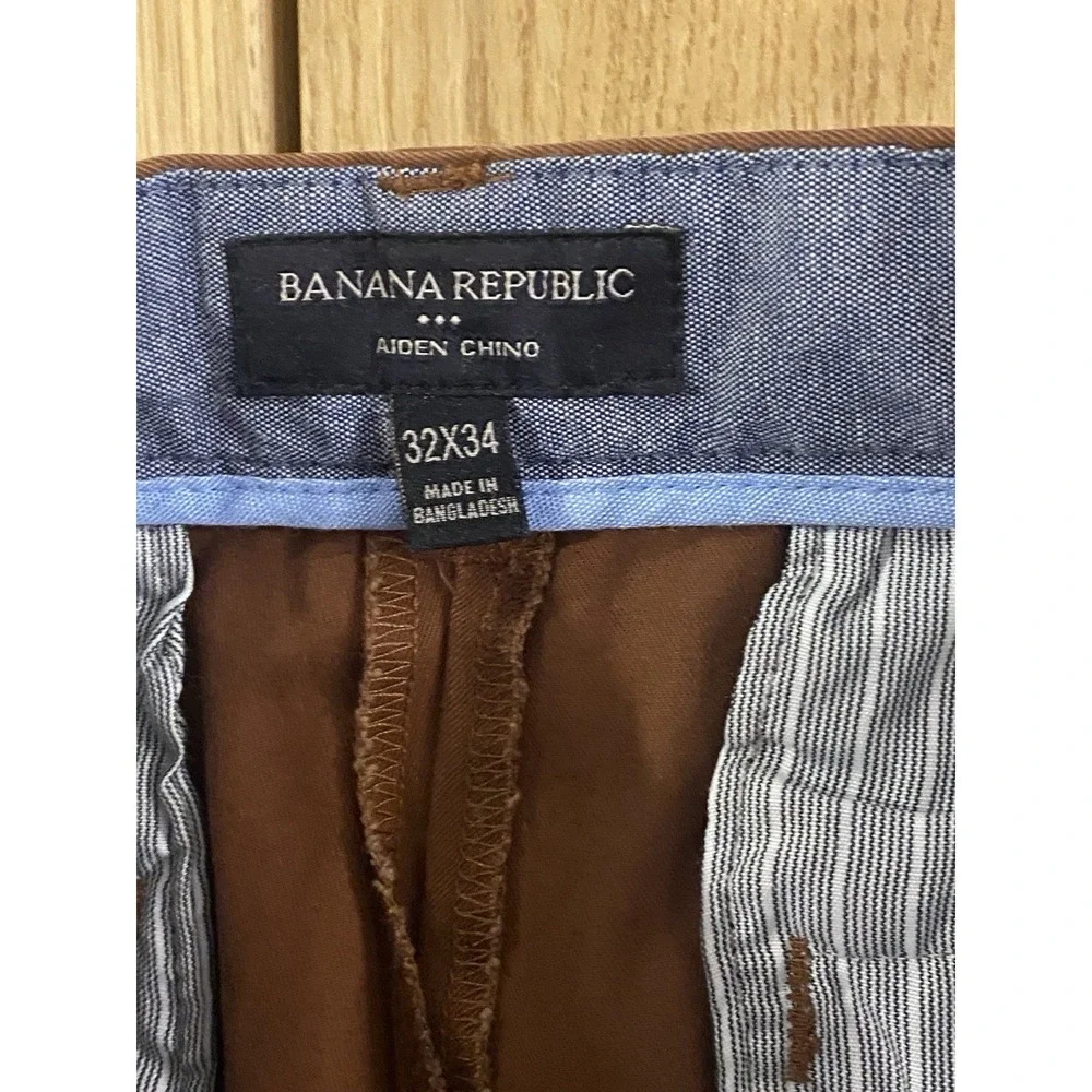 Banana Republic‎ Pants Mens 32 Aiden Burnt Sienna Chino Slim Fit